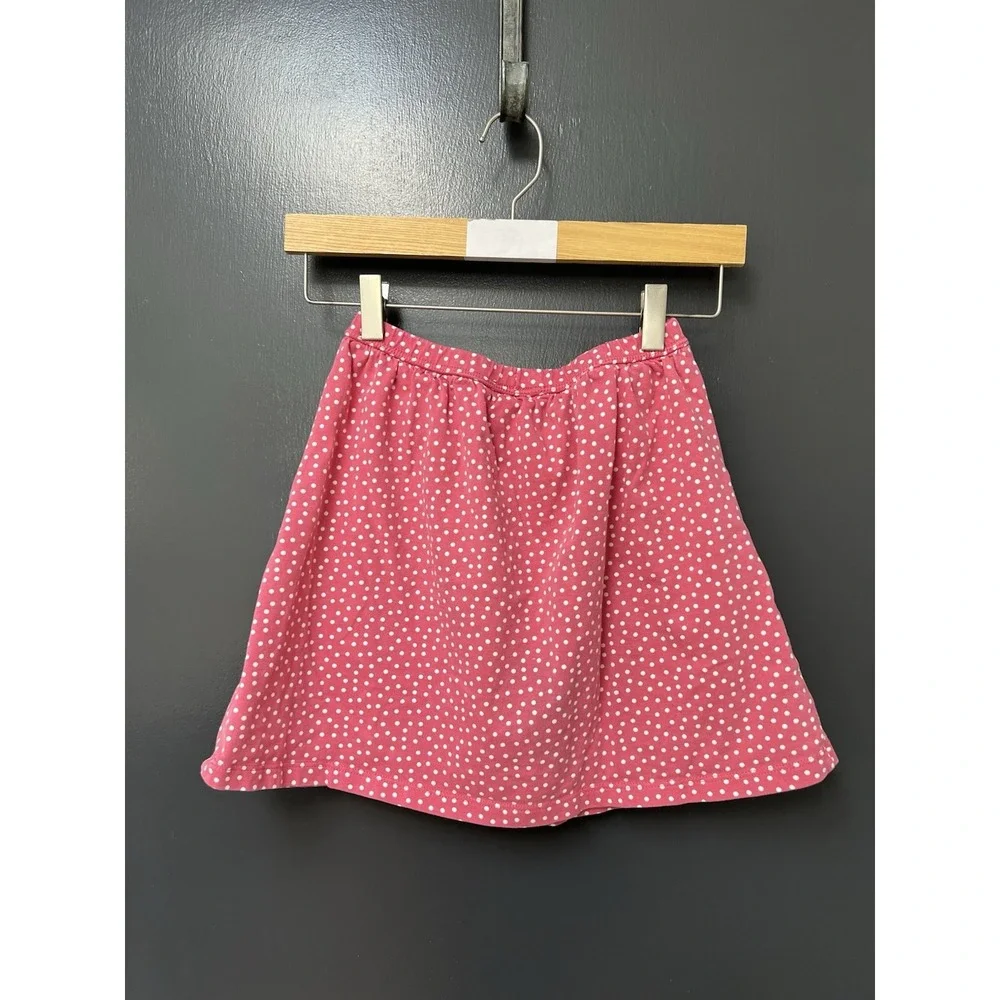 Hanna Andersson girls Sz 130 (8) pink white polka dot skirt